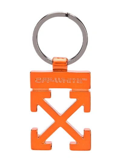 Off-white Arrows Logo Keyring In 橘色