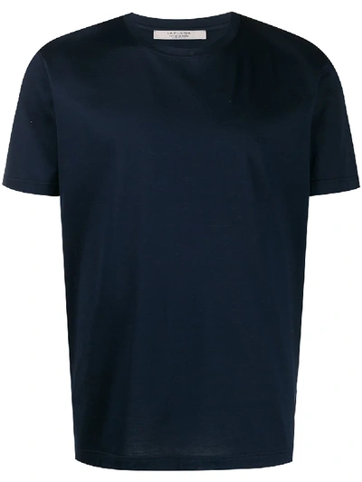 La Fileria For D'aniello Fine-knit Crew-neck T-shirt In Blue