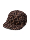 Fendi Unisex Canvas Pumpkin Baseball Cap In Brown