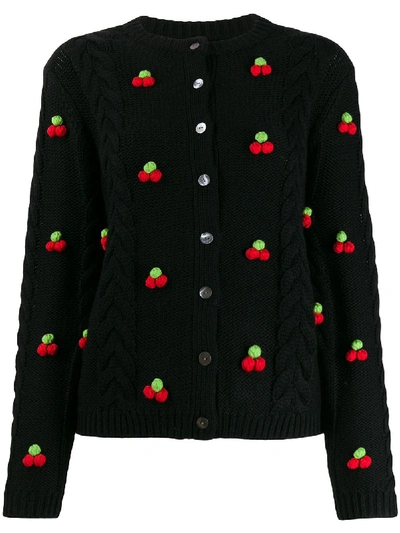 Shrimps Cherry Bobbles Silos Cardigan In Black