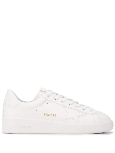 Golden Goose Star Patch Low Top Trainers In White