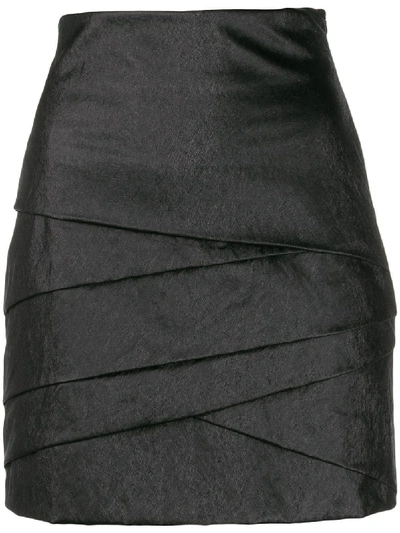 Philosophy Di Lorenzo Serafini Layered Mini Skirt In Black