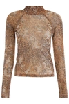 NANUSHKA NANUSHKA MADI TURTLENECK SNAKESKIN PRINTED TOP