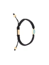 Nialaya Jewelry Evil Eye String Bracelet In Black