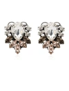 ANTON HEUNIS SILVER-TONE CRYSTAL EARRINGS