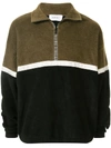 Ports V Two-tone Fleece Top In Green