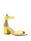 Gianvito Rossi Block Heel Sandals In Yellow