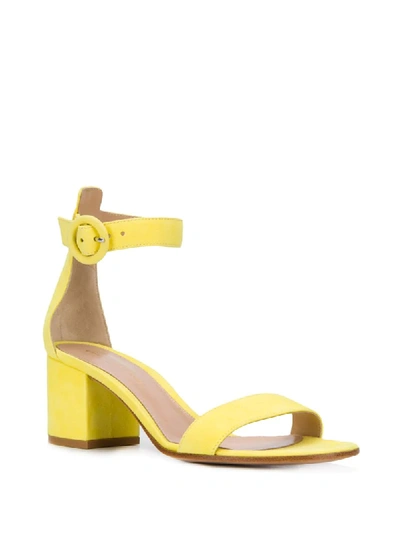 Gianvito Rossi Block Heel Sandals In Yellow