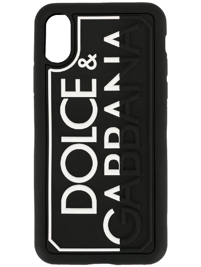 Dolce & Gabbana Split-logo Iphone X-xs Case In Black