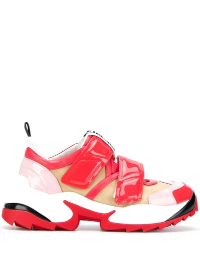 Sergio Rossi Extreme Trainers In Leather And Mesh In Multicolor