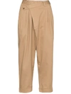 R13 CROPPED PLEATED TROUSERS