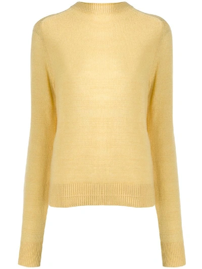 Marc Jacobs Crew Neck Slim-fit Jumper In Yellow