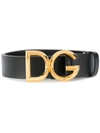 DOLCE & GABBANA LOGO PLAQUE BUCKLE BELT