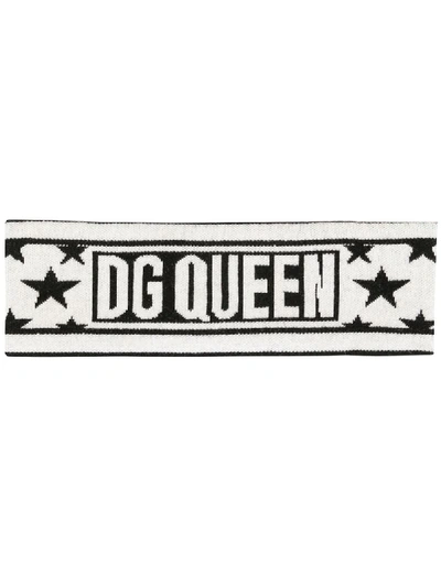 Dolce & Gabbana Dg Queen Star Head Band In White