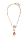 DOLCE & GABBANA CRYSTAL DROP PEARL BEADED NECKLACE
