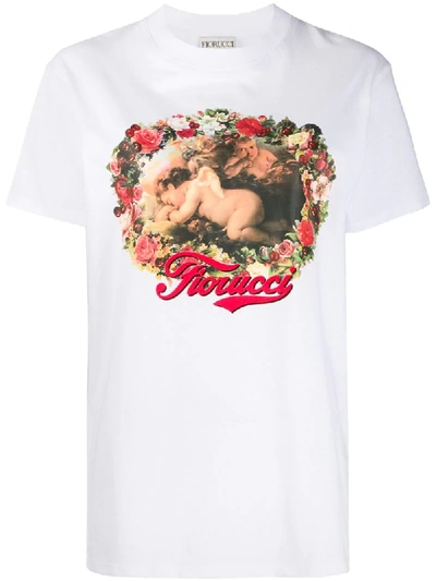 Fiorucci Sleepy Cherubs T-shirt In White