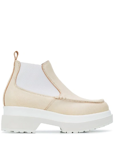 Mm6 Maison Margiela Stiefeletten Mit Plateau In Neutrals