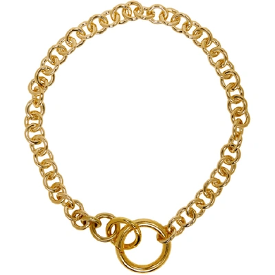 Laura Lombardi Gold Fede Necklace In Brass