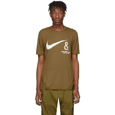 Nike Undercover Logo-print Jersey T-shirt In 382 Lichen