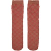 GUCCI GUCCI PINK GG MONOGRAM SOCKS