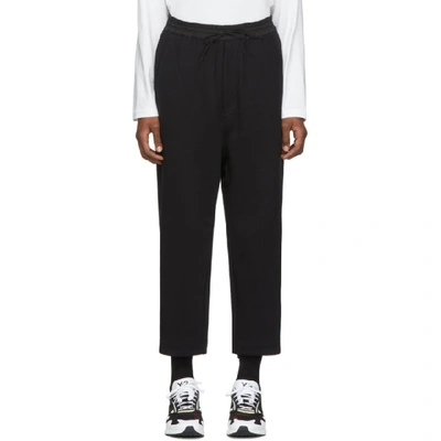 Y-3 Classic Terry Cropped Track Trousers In Black