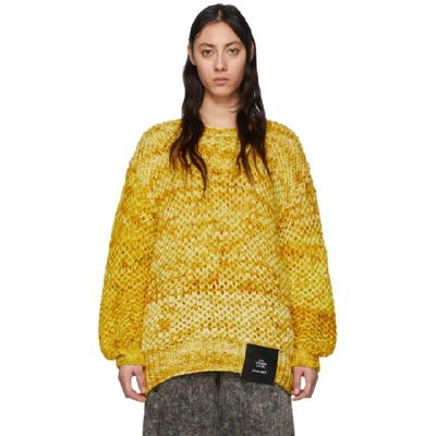 S.r. Studio. La. Ca. Yellow Hand-knit Honeycomb Sweater