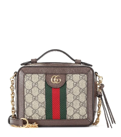 Gucci Ophidia Mini Gg Supreme Top-handle Shoulder Bag In Beige