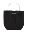 THE ROW FLAT MICRO CIRCLE SUEDE TOTE,P00441180