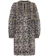 Isabel Marant Étoile Vanille Floral-print Pintuck Pleated Dress In Midnight