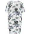Kenzo Floral-print Eyelet-knit T-shirt Dress In Multicoloured
