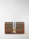 BURBERRY SMALL MONOGRAM STRIPE WALLET ON CHAIN,802235614695901