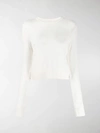 Jil Sander Embroidered Logo Cropped Jumper In Neutrals