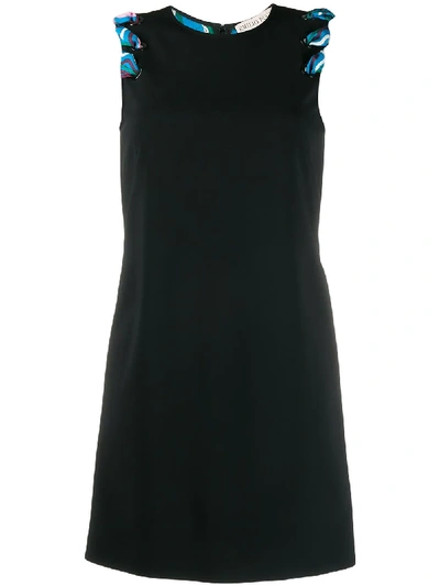 Emilio Pucci Vahine-printed Detail Short Dress In Black