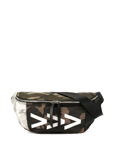 Ports V Camouflage Print Belt Bag In Green