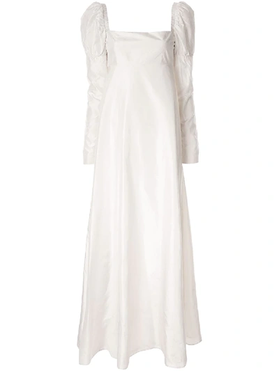 Macgraw Romantic Gown In White