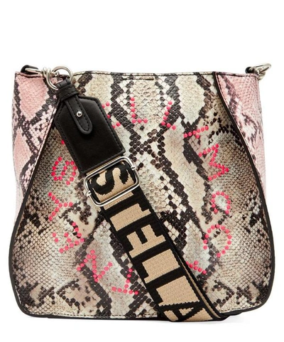 Stella Mccartney Mini Snake Effect Crossbody Bag In Multicolour