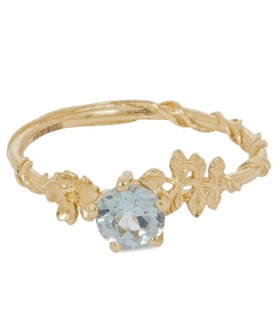 Alex Monroe Gold Rosa Stellata Sapphire Ring