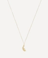 ALEX MONROE GOLD TEENY TINY PLUME FEATHER NECKLACE,000643338