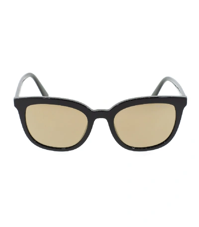 Prada Square Mirrored Lens Sunglasses In Blk/grn