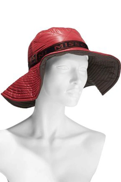 Missoni Woman Quilted Shell Hat Crimson