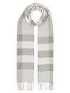 Burberry Check Cashmere Scarf In Beige