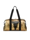ALEXANDER MCQUEEN FOILED LEATHER GYM BAG,0400011464456