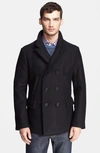 Billy Reid Bond Wool Blend Peacoat In Black