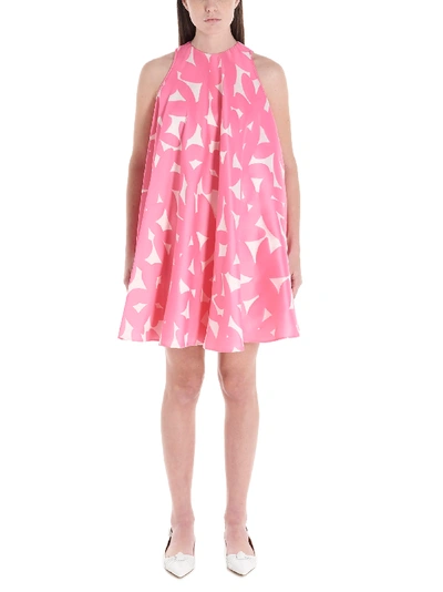 Sara Battaglia Floral Print Mini Dress In Pink