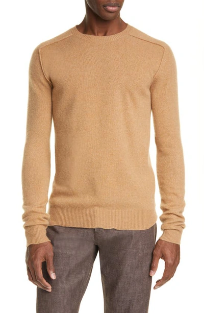 Bottega Veneta Men's Core Cashmere Crewneck Sweater In Brown