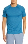 Rhone Reign Performance T-shirt In Diver Blue Heather
