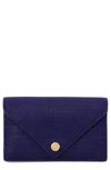 Dagne Dover Coated Canvas Card Case In Dagne Blue