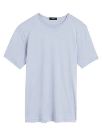 Theory Men's Precise Luxe Cotton T-shirt In Frost