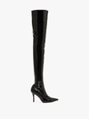 AMINA MUADDI BLACK AMI 95 PATENT LEATHER THIGH-HIGH BOOTS,AMITHIGHHIGH14023625