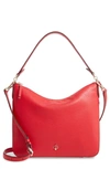 Kate Spade Medium Polly Leather Shoulder Bag In Hot Chili/gold